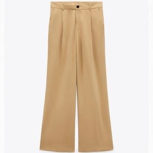 NWT Zara Wide Leg Pants Camel